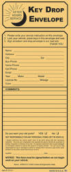 Key drop envelope